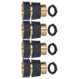4Set Universal Hose Quick Connectors with Gaskets Brass Adapter Fittings Leakproof for Garden Irrigation In Australia - Darrahopens