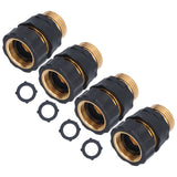 4Set Universal Hose Quick Connectors with Gaskets Brass Adapter Fittings Leakproof for Garden Irrigation In Australia - Darrahopens