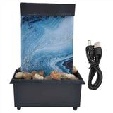 3V USB Marble Water Fountain Ornaments LED Tabletop Fountain with Stones for Home Office Table Decoration In Australia - Darrahopens