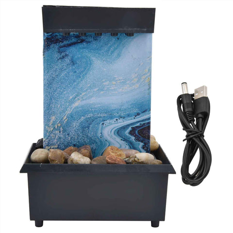 3V USB Marble Water Fountain Ornaments LED Tabletop Fountain with Stones for Home Office Table Decoration In Australia - Darrahopens
