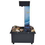 3V USB Marble Water Fountain Ornaments LED Tabletop Fountain with Stones for Home Office Table Decoration