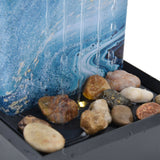 3V USB Marble Water Fountain Ornaments LED Tabletop Fountain with Stones for Home Office Table Decoration