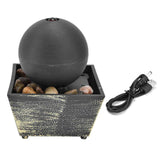3V USB Indoor Tabletop Ball Fountain with LED Light and Stone Desktop Fountain for Home Office Decor In Australia - Darrahopens