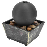 3V USB Indoor Tabletop Ball Fountain with LED Light and Stone Desktop Fountain for Home Office Decor In Australia - Darrahopens