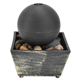 3V USB Indoor Tabletop Ball Fountain with LED Light and Stone Desktop Fountain for Home Office Decor In Australia - Darrahopens