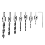 7Pcs Countersink Drill Bits Set Woodworking High Speed Steel Counter Sinker Drill Bit for Carpentry In Australia - Darrahopens