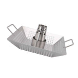 Beer Can Chicken Pan Food Grade Stainless Steel Beer Can Chicken Roaster Stand Holder with 2 Handle for Grill and Smoker In Australia - Darrahopens
