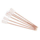 6PCS Electroculture Plant Stakes 12 Inch Natural Wood Stake Wrapped with Pure Copper Coil Gardening Antennas for Growing Garden Plants Vegetables