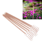 6PCS Electroculture Plant Stakes 12 Inch Natural Wood Stake Wrapped with Pure Copper Coil Gardening Antennas for Growing Garden Plants Vegetables