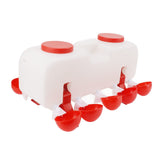 Automatic Chicken Waterer 10L Large Poultry Drinking Cups with 10pcs Bowls for Duck Goose