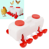 Automatic Chicken Waterer 10L Large Poultry Drinking Cups with 10pcs Bowls for Duck Goose