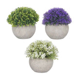3PCS Artificial Potted Plant Fake Plants Realistic Round Base Long Lasting Easy Maintenance Simulated Decor for Home In Australia - Darrahopens