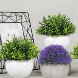 3PCS Artificial Potted Plant Fake Plants Realistic Round Base Long Lasting Easy Maintenance Simulated Decor for Home