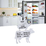 Meat Temperature Magnet Metal Cooking Temperature Guide BBQ Smoking Meat Accessories Gift For Men Husband Grilling Party