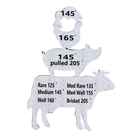 Meat Temperature Magnet Animal Internal Temperature Guide Acrylic Beef Pork Chicken Fish Grill Accessory for BBQ Cooking
