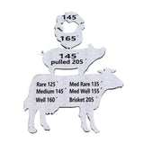 Meat Temperature Magnet Animal Internal Temperature Guide Acrylic Beef Pork Chicken Fish Grill Accessory for BBQ Cooking