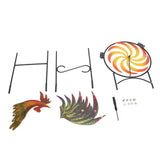 Rooster Wind Spinner Metal Iron Windmill Decorative Cock Wind Sculpture for Outdoor Farm Lawn Yard Patio Garden Ornaments In Australia - Darrahopens