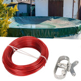 150ft Pool Cover Cable with Rustproof Aluminum Winch for Above Ground Swimming Pool
