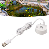 Mist Maker USB Colorful LED Lights 5V Ultra Sound Fountain Atomizer for Pond Rockery Fish Tank Sink White