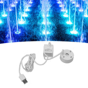 Mist Maker USB Fog Maker with Pump LED Colorful Lighting Fountain Atomizer Humidifier 5V Fog Machine for Pond Garden Office White