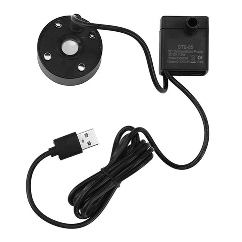 Mist Maker USB Fog Maker with Pump LED Colorful Lighting Fountain Atomizer Humidifier 5V Fog Machine for Pond Garden Office Black In Australia - Darrahopens