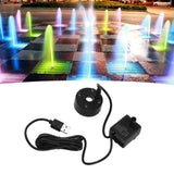 Mist Maker USB Fog Maker with Pump LED Colorful Lighting Fountain Atomizer Humidifier 5V Fog Machine for Pond Garden Office Black