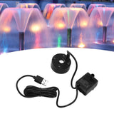 Mist Maker USB Fog Maker with Pump LED Colorful Lighting Fountain Atomizer Humidifier 5V Fog Machine for Pond Garden Office Black