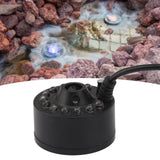 Mist Maker 12LED Beads Colorful DC 5V Interface Waterproof Ultrasound Water Fountain Fogger for Pond Halloween Party