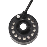 Mist Maker 12LED Beads Colorful DC 5V Interface Waterproof Ultrasound Water Fountain Fogger for Pond Halloween Party