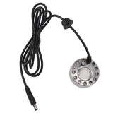 Color 12 LED Mist Maker Fogger Water Fountain Pond Fog Atomizer Humidifier with DC 5V Interface for Water Fountain Pond Rockery Fishtank