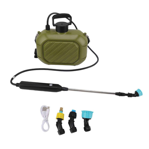 Battery Powered Sprayer 5L Rechargeable Portable Electric Garden Sprayer with Telescopic Wand and Shoulder Strap for Home Lawn Green In Australia - Darrahopens