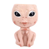 Head Planter Resin Unique Succulent Flower Pot Open Eyed Alien Face Planter Desktop Ornament with Drainage Hole for Indoor Outdoor Decoration In Australia - Darrahopens