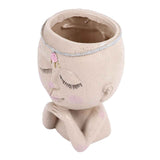 Face Flower Pot Head Planter Pot Succulent Planter Cute Resin Cactus Planter with Closed Eyes Indoor Outdoor Use In Australia - Darrahopens