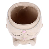 Face Flower Pot Head Planter Pot Succulent Planter Cute Resin Cactus Planter with Closed Eyes Indoor Outdoor Use