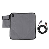 Portable Heated Seat Cushion USB Heated Seat Cushion Adjustable Temperature Heated Chair Cushion for Fishing Camping Light Gray
