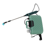 Electric Plant Sprayer Battery Powered 5L with 3 Nozzles Retractable Wand Adjustable Shoudler Strap Garden Sprayer for Lawn Green