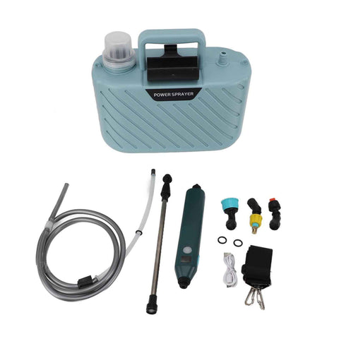 Electric Plant Sprayer Battery Powered 5L with 3 Nozzles Retractable Wand Adjustable Shoudler Strap Garden Sprayer for Lawn Blue
