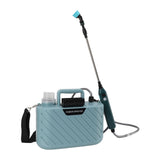 Electric Plant Sprayer Battery Powered 5L with 3 Nozzles Retractable Wand Adjustable Shoudler Strap Garden Sprayer for Lawn Blue