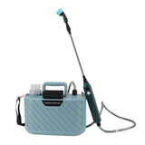 Electric Plant Sprayer Battery Powered 5L with 3 Nozzles Retractable Wand Adjustable Shoudler Strap Garden Sprayer for Lawn Blue