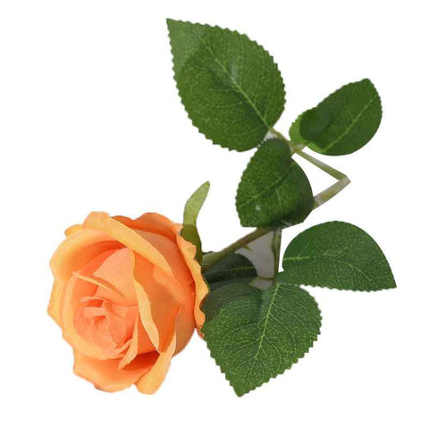Simulated Silk Flowers Roses Home Living Room Simulation Flowers Decorative Ornaments Artificial Single Silk Flowers Roses Orange In Australia - Darrahopens