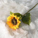 Simulation Sunflower Pastoral Style Artificial Flower False Silk Sunflower for Home Decoration Yellow