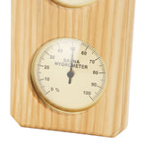Wooden Sauna Hygrothermograph Golden Plate 0 to 120 Celsius 0 to 100 Humidity Sauna Thermometer for Indoor Family