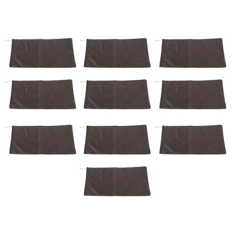 10PCS Sandless Sand Bags Drawstring Flood Water Barriers Polyester 9.8x19.7in Dam Bag for Basement Garage Anti Flood Coffee