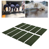 10pcs Flood Sandbags 600D Polyester Flood Prevention Bag Reusable Flood Barrier Bag for House Door Window Garage Basement Dark Green