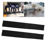 2Pcs 5ft Water Activated Flood Barriers Non Woven Absorbent Resin Double Layer Floor Prevention Bags for Home Door Garage Basement 20x150