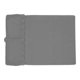 Grill Tools Mat Silicone 8 Slots 16x11.5in Anti Slip Heat Resistant Easy to Clean Griddle Accessories for Kitchen Cooking Grey