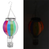 Hot Air Balloon Solar Lantern 600MAH Rainbow Color Automatic On Off Warm Light Outdoor Solar Hanging Lights for Patio Garden Porch