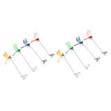 8PCS Fake Dragonfly Clip Waterproof Outdoor 3D Dragonfly Garden Decorative Clips Home Patio Ornaments Crafts