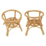Plant Stand Flower Pot Rack Rattan Minimalist Stable 9.4in Diameter Planter Holder for Indoor Outdoor Garden Patio