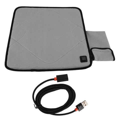 USB Heated Seat Cushion Adjustable Lightweight Heated Stadium Cushion for Camping Fishing Home Office Deep Gray In Australia - Darrahopens